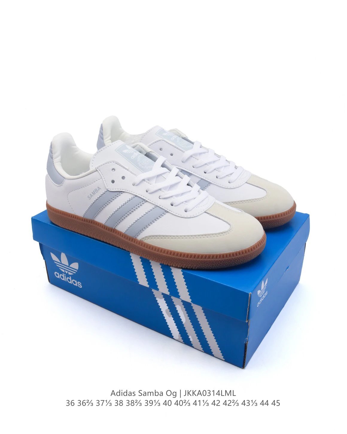 Adidas Samba OG White Grey Retro Sneakers Shoes
