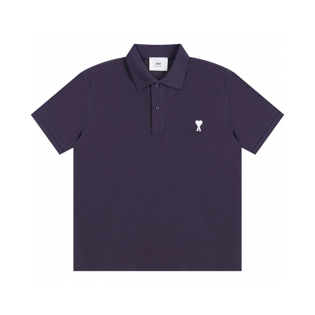 Purple Polo Shirt with Embroidered Logo