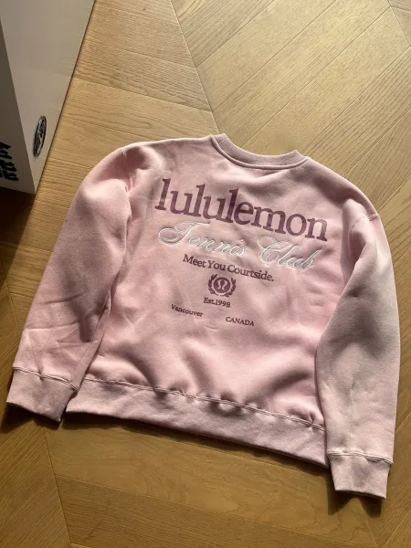 Lululemon Tennis Club Crewneck Sweatshirt Mint Green Hoodie - 5