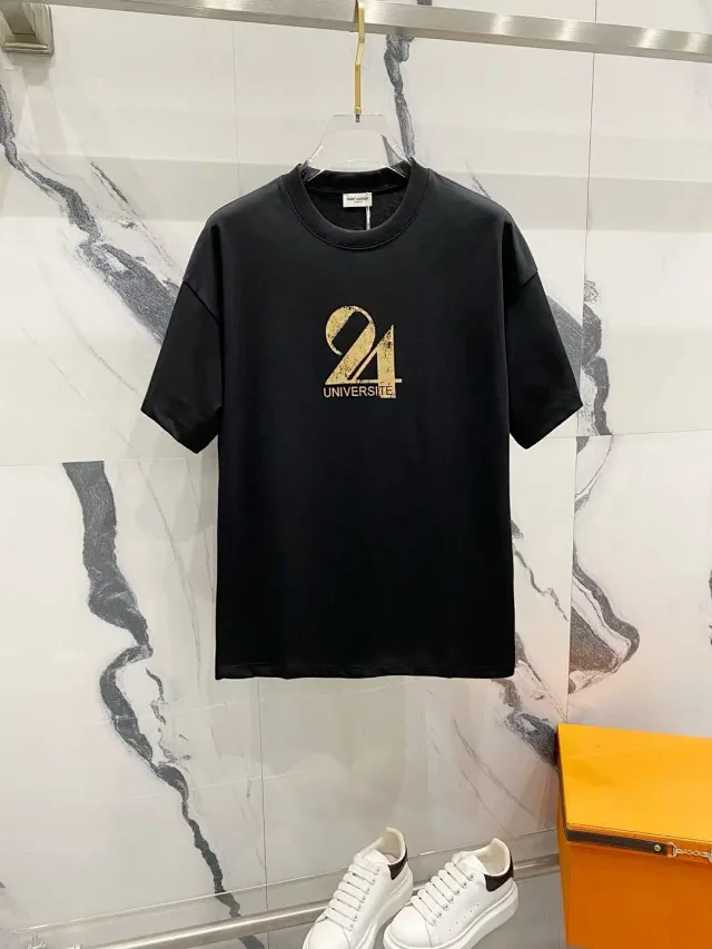 Saint Laurent T-Shirts YSL Logo Print product detail image 14