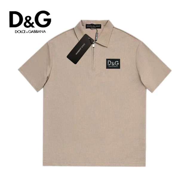 Dolce & Gabbana Shirts Short-Sleeve Zip Polo Shirt product detail image 13