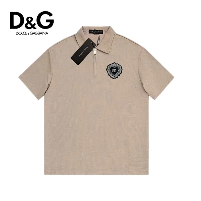 Dolce & Gabbana Shirts Short-Sleeve Zip Polo Shirt product detail image 10