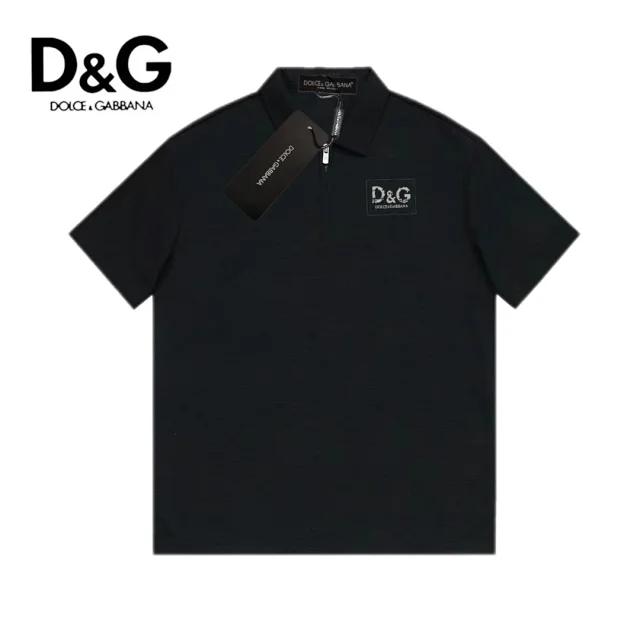 Dolce & Gabbana Shirts Short-Sleeve Zip Polo Shirt product detail image 11