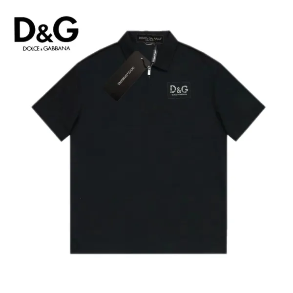 Dolce & Gabbana Logo Patch Black Polo - 12