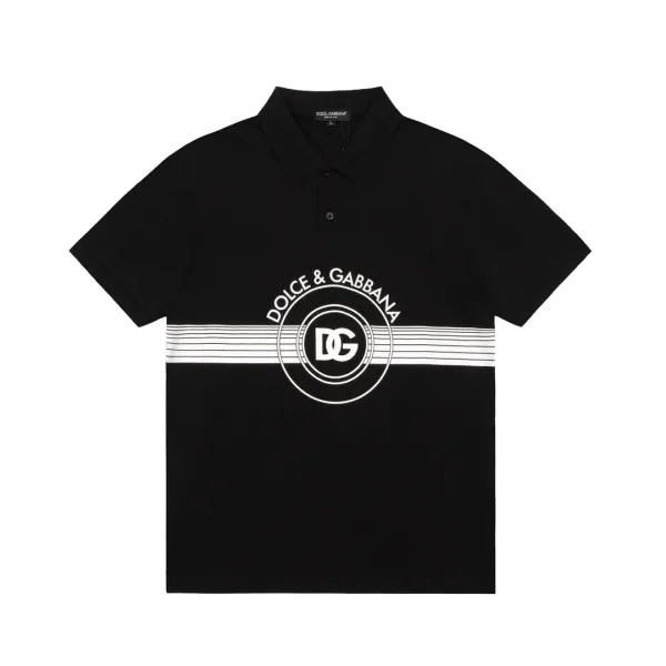 Dolce & Gabbana Logo Patch Black Polo - 16