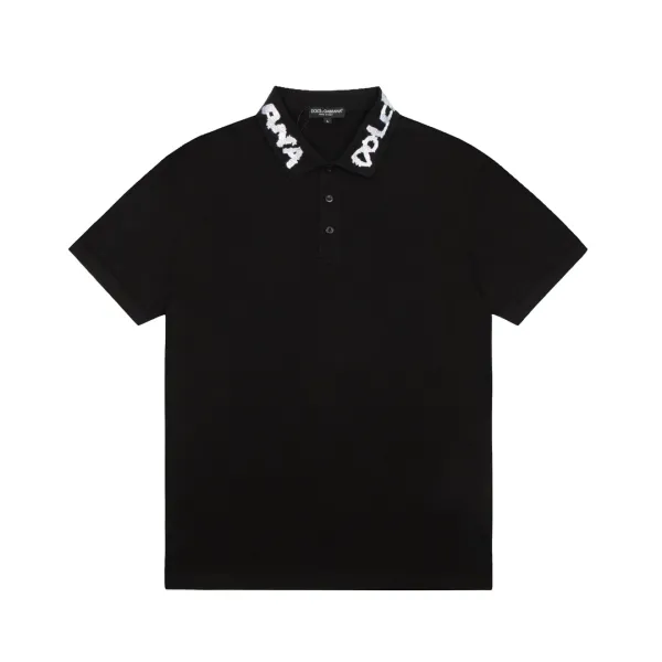 Dolce & Gabbana Logo Patch Black Polo - 13