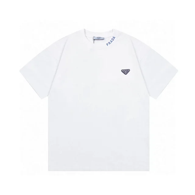 Prada T-Shirts Short-Sleeve Logo T-Shirt product detail image 15
