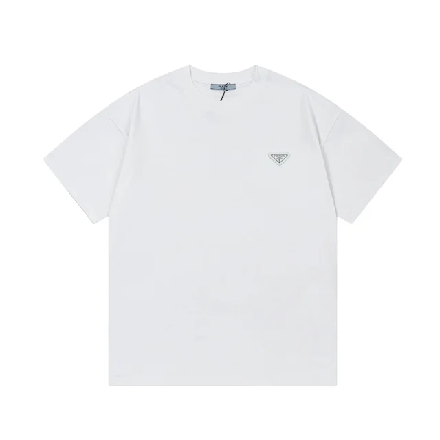 Prada T-Shirts Short-Sleeve Logo T-Shirt product detail image 12