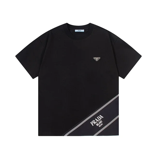Prada T-Shirts Short-Sleeve Logo T-Shirt product detail image 13