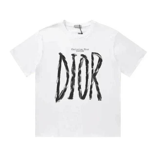 Dior T-Shirts Short-sleeve crewneck T-shirt with logo graphic or jacquard pattern product detail image 14