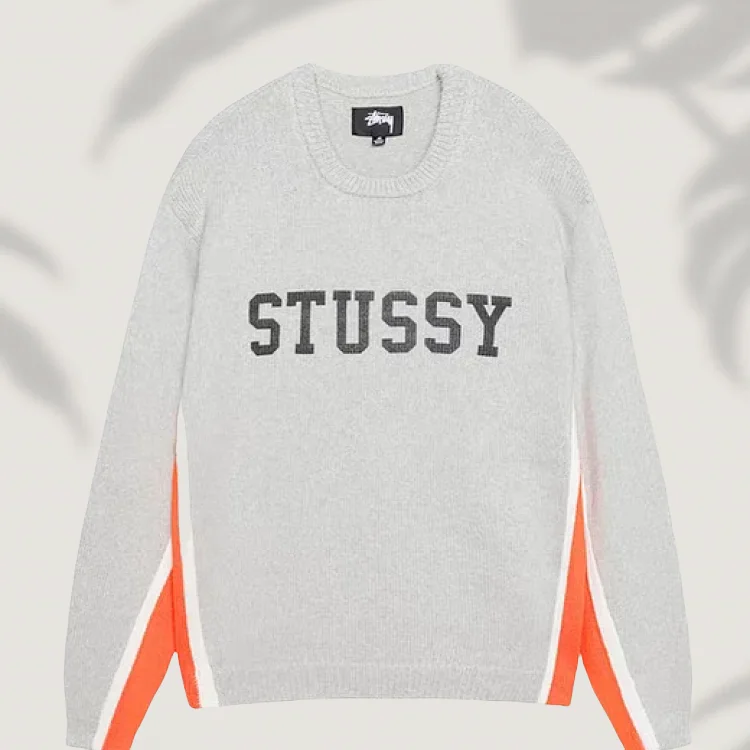 Contrast Patchwork Sweater STUSSY 24 FW STRIPE CREW！！