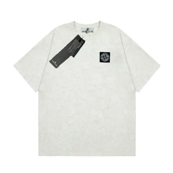 Stone Island Compass Patch T-Shirt Light Gray - 1