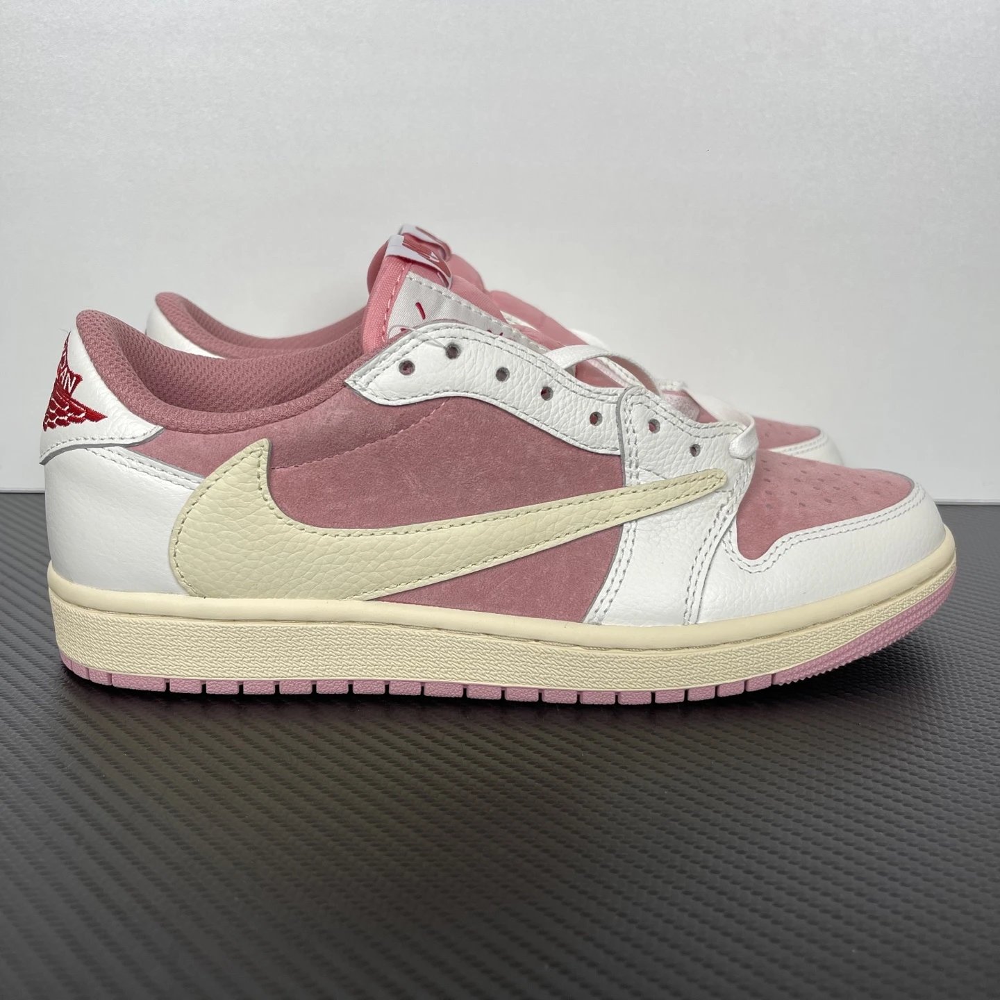 PK4.0 TS AJ1 Low Reverse Hook White/Pink