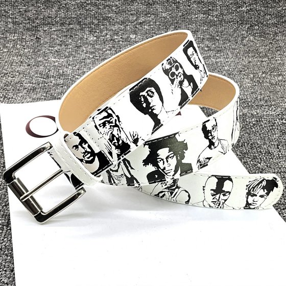 ERD new vintage portrait hand-painted belt, fashionable retro belt, American retro unisex, niche y2k110CM