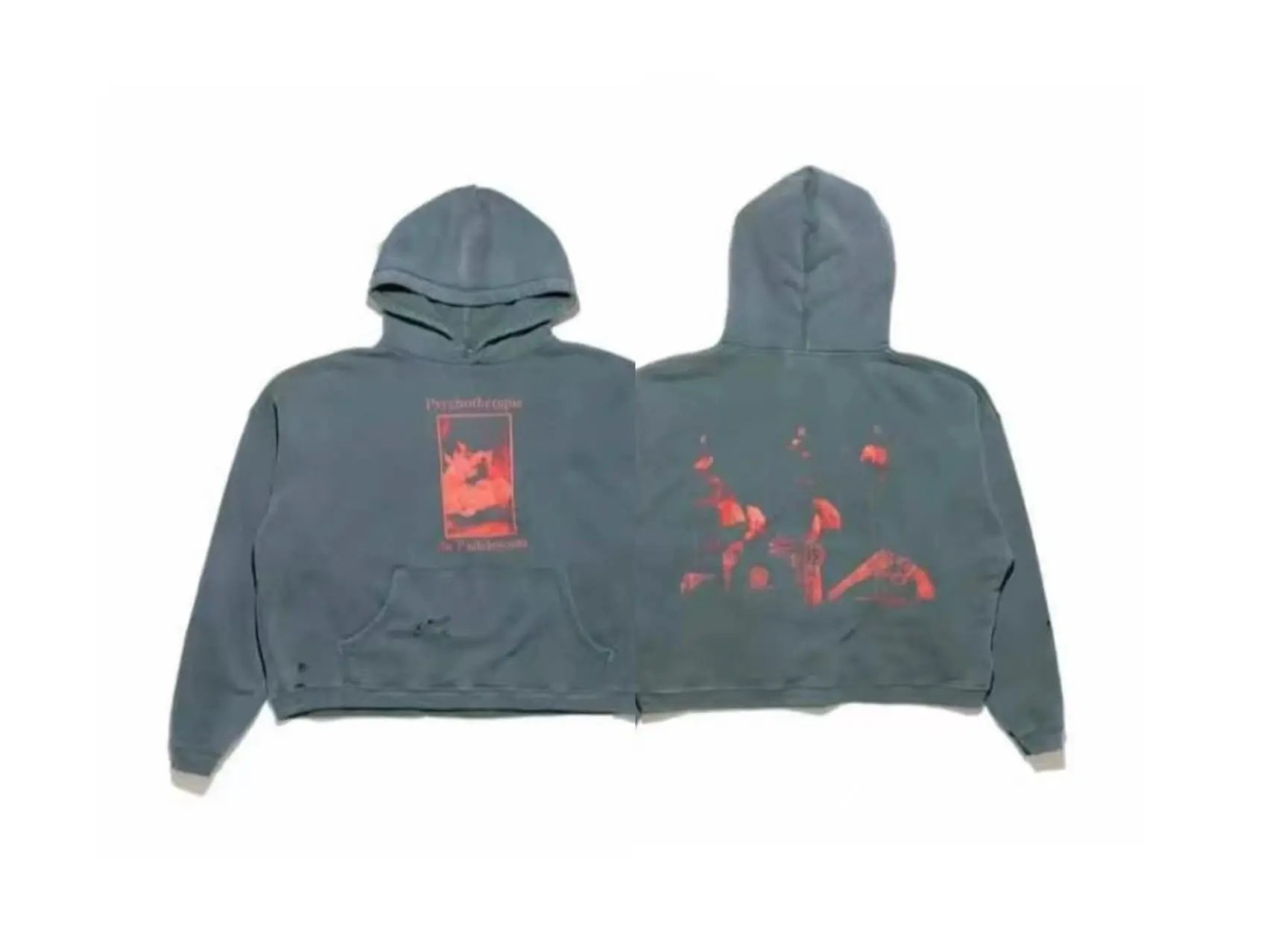 ERD Washed Distressed Hoodie Sweatshirt #25