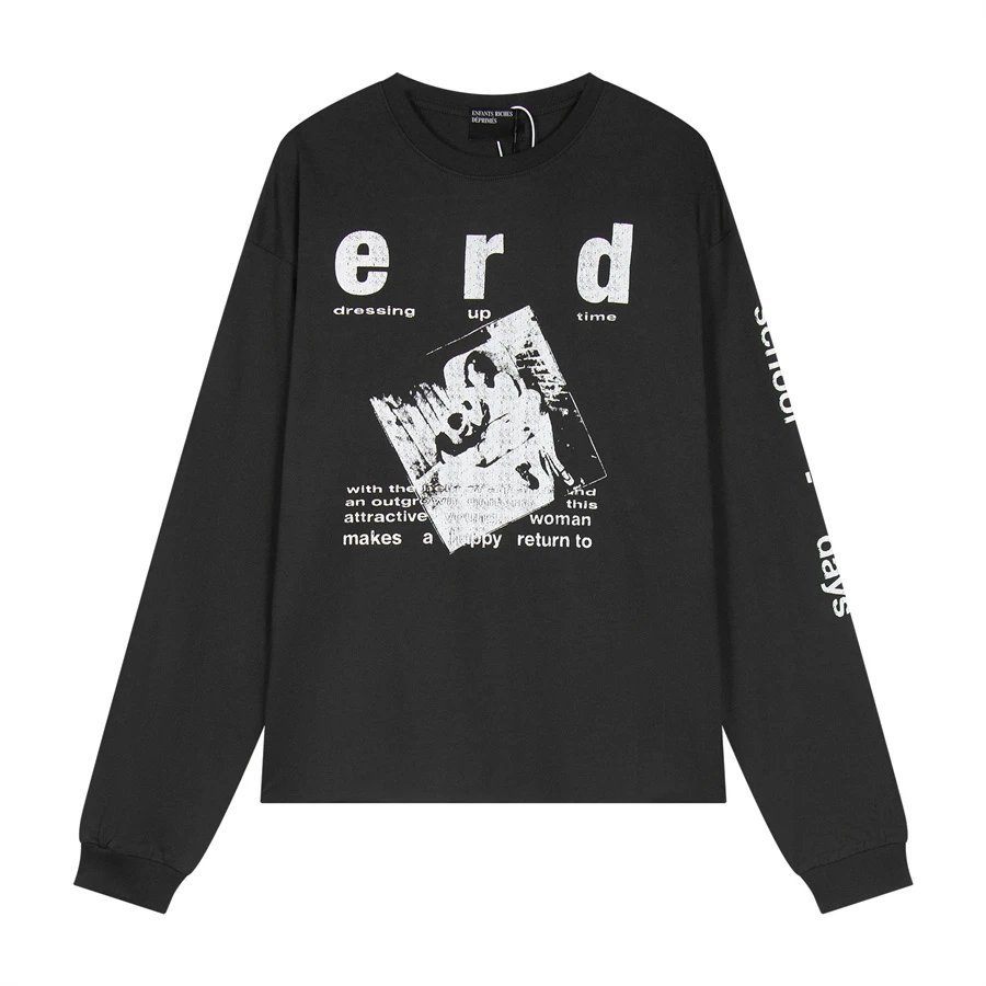 ERD vintage photo double-sided printed illustration long sleeve * 145
