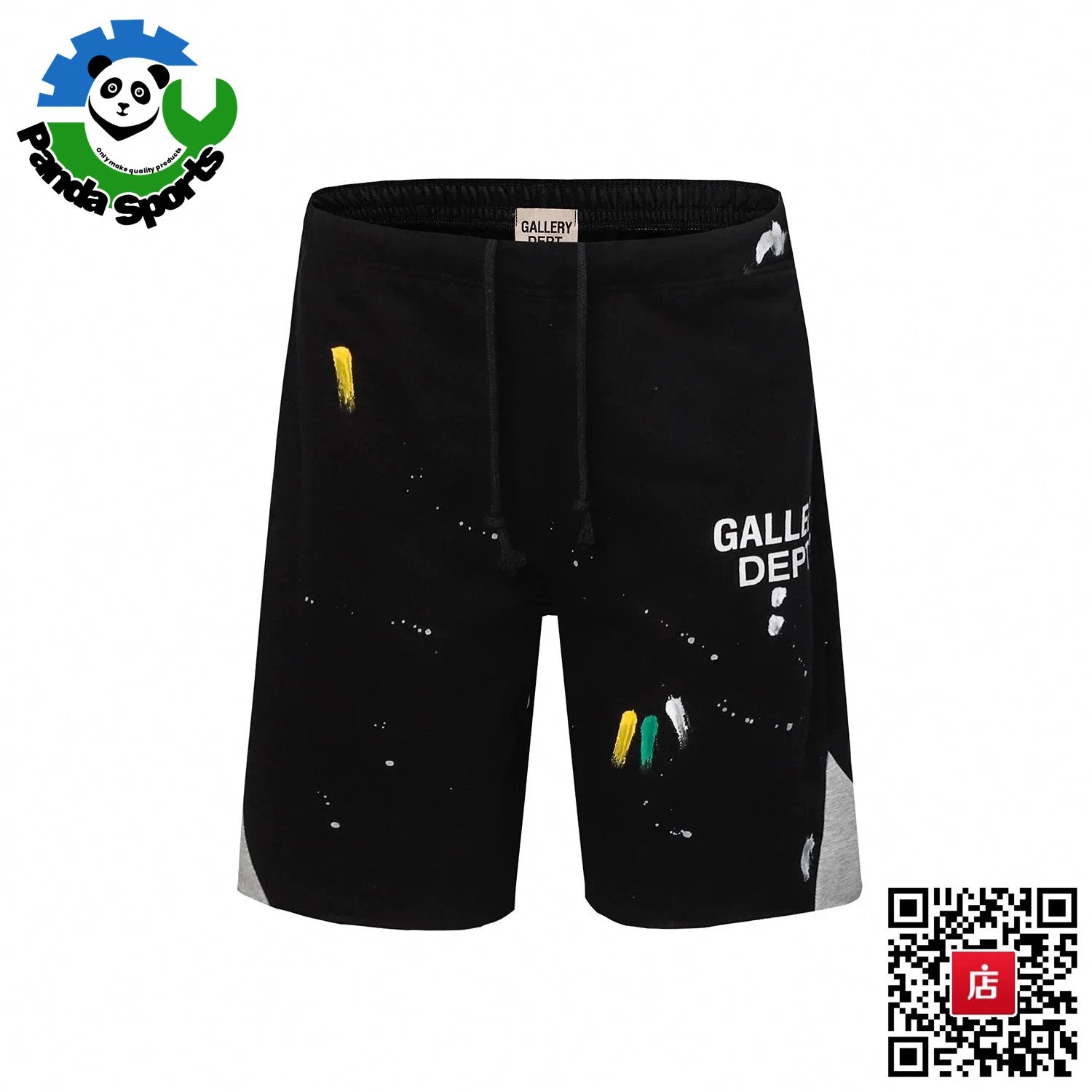 Gallery Dept Gallery Dept Black Paint Splatter Shorts Black