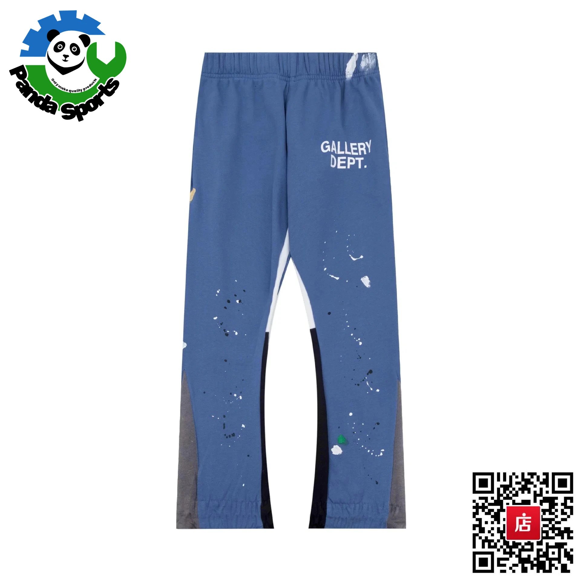 Panda Sports Panda Sports Gallery Dept. Paint Splatter Track Pants - 13 Blue Blue