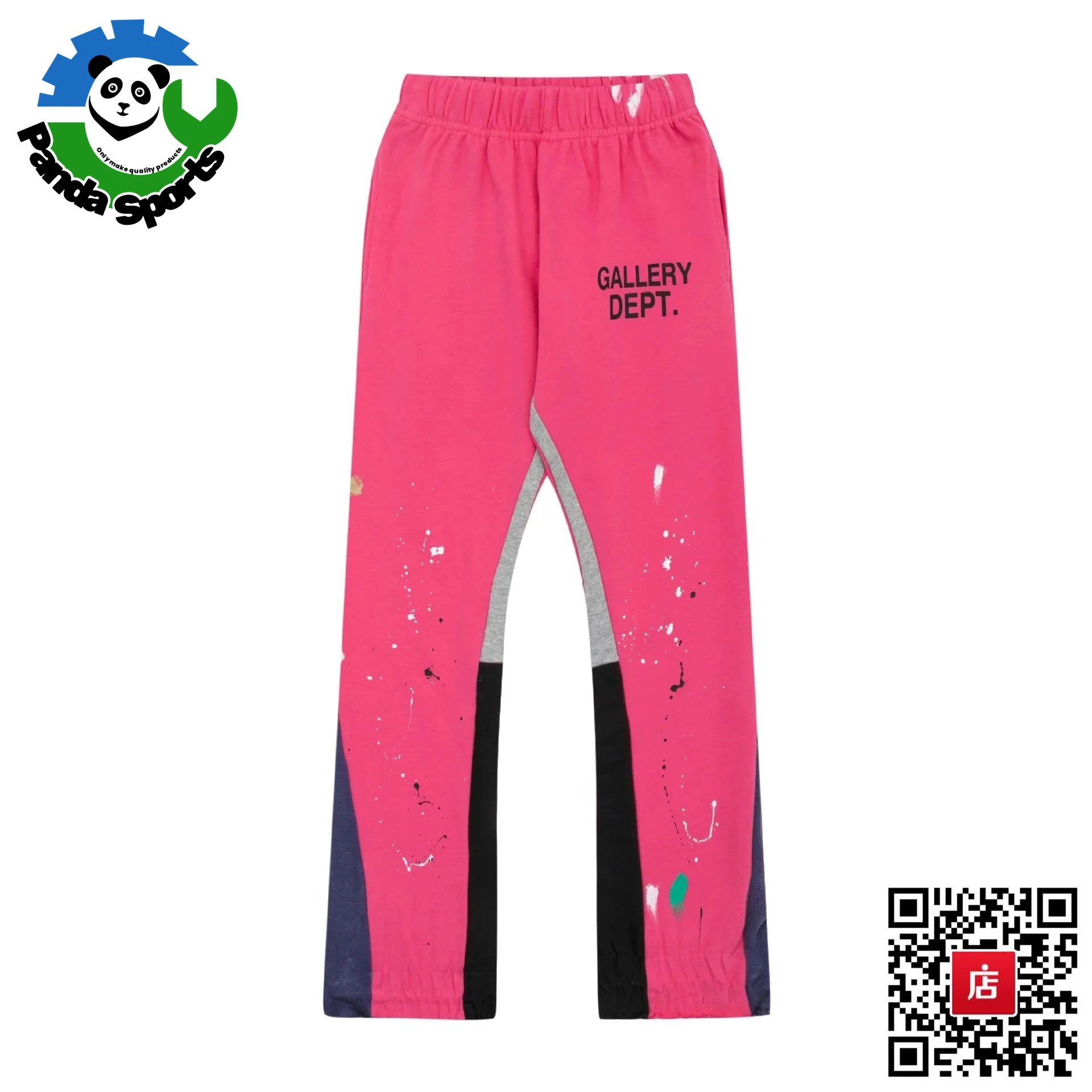 Panda Sports Panda Sports Gallery Dept. Pink Paint Splatter Sweatpants Pink