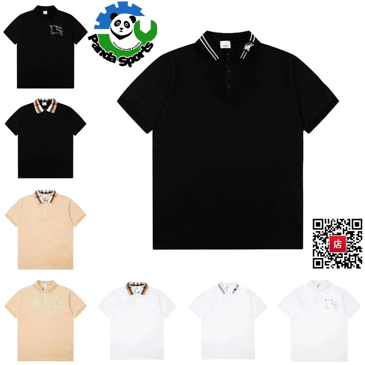 Burberry Check Collar Polo Shi