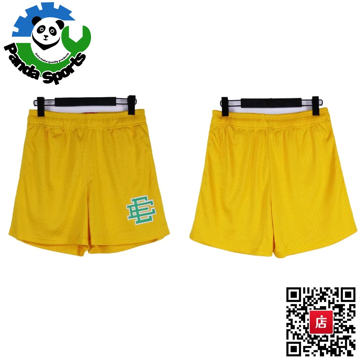 Panda Sports Panda Sports Yellow Mesh Basketball Shorts Yellow