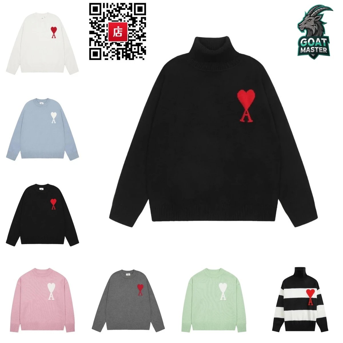 Ami Paris Heart Logo Sweater [