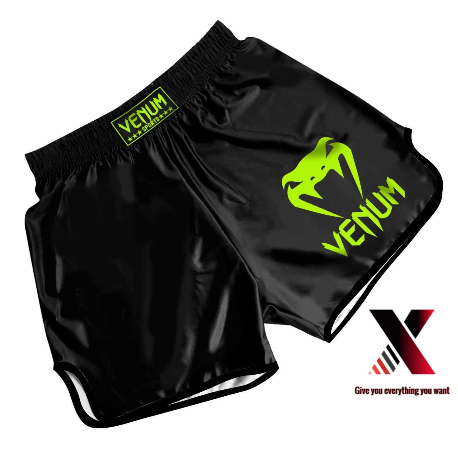 Design MMA Tiger Print Fight Shorts White / Red / Black Shorts - 14