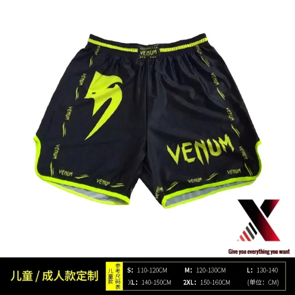 UFC x Venum Venum Fight Shorts Black Neon Yellow Activewear - 1