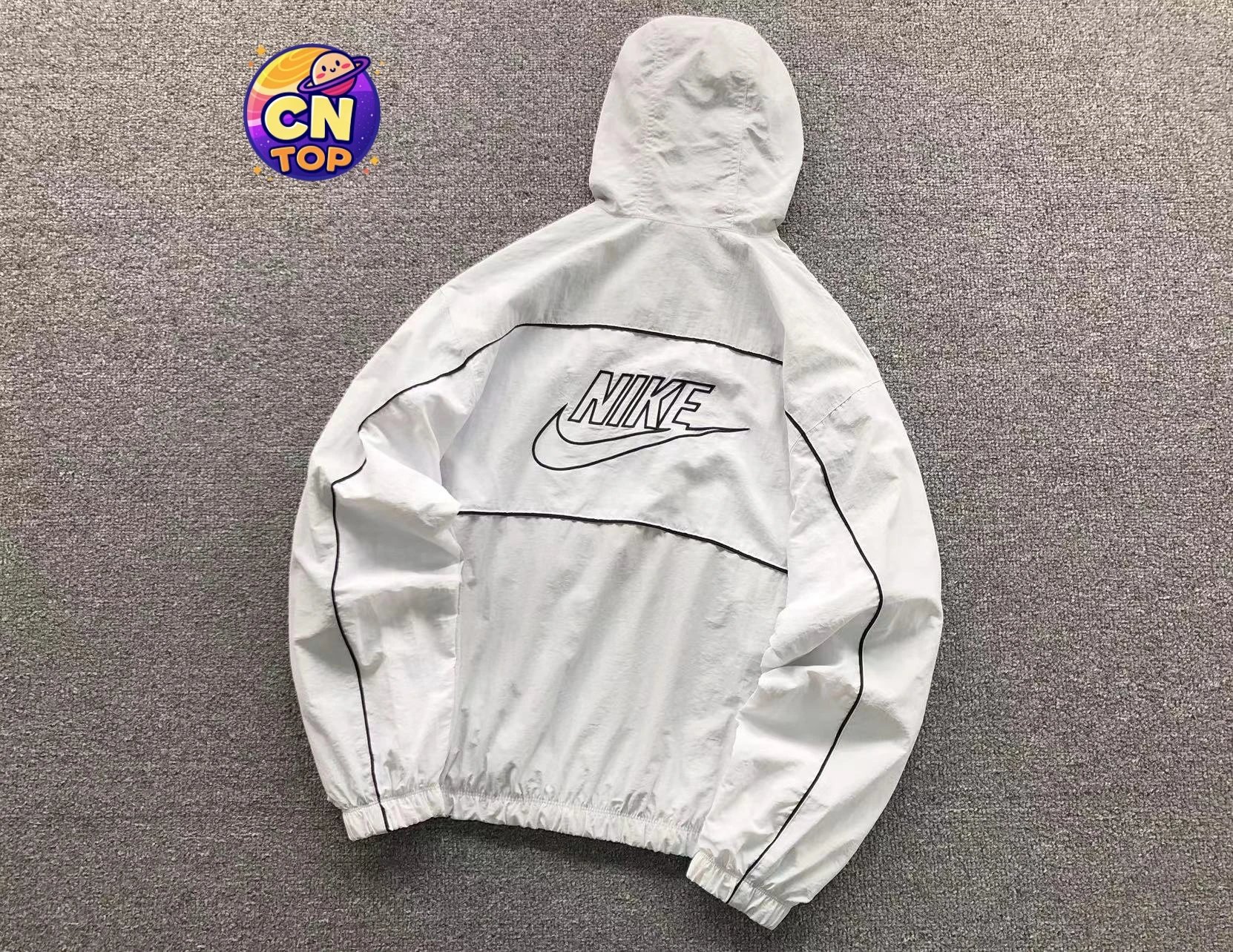 Nike Windrunner Hooded Windbreaker Navy and Black - 11