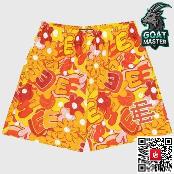 GOAT MASTER Tropical Palm Print Mesh Shorts Multicolor - 12