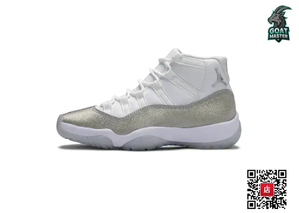 Air Jordan 11 Low Silver Glitter Sneakers - 1