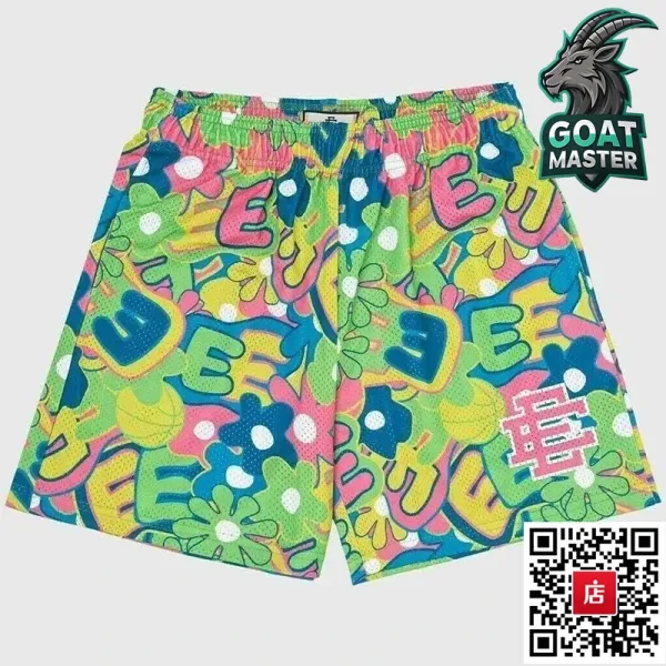 GOAT MASTER Tropical Palm Print Mesh Shorts Multicolor - 13
