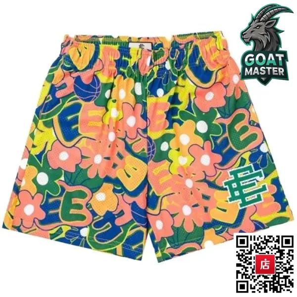 GOAT MASTER Tropical Palm Print Mesh Shorts Multicolor - 15