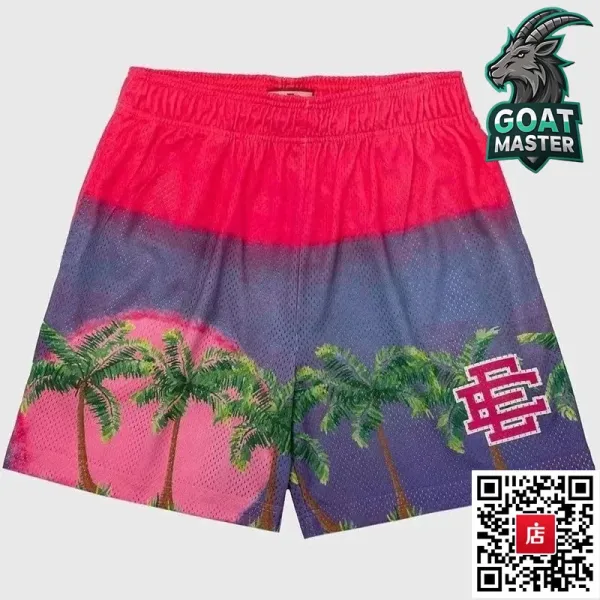 GOAT MASTER Tropical Palm Print Mesh Shorts Multicolor - 16