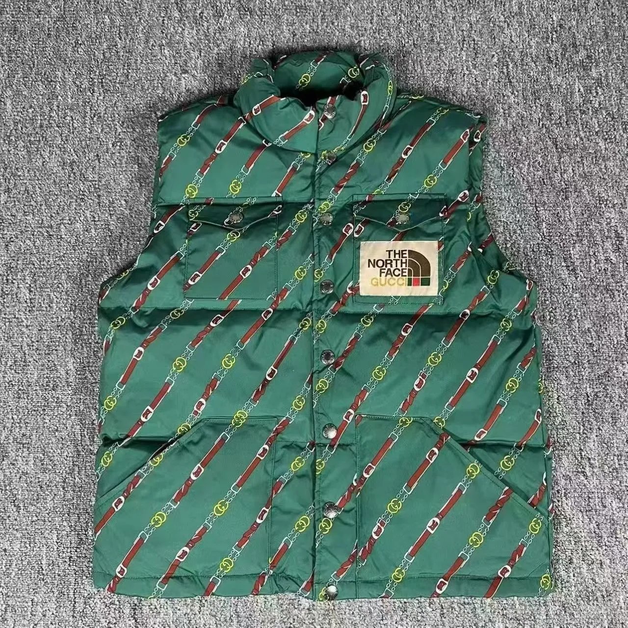 The North Face x Gucci Puffer Vest White Multicolor - 4