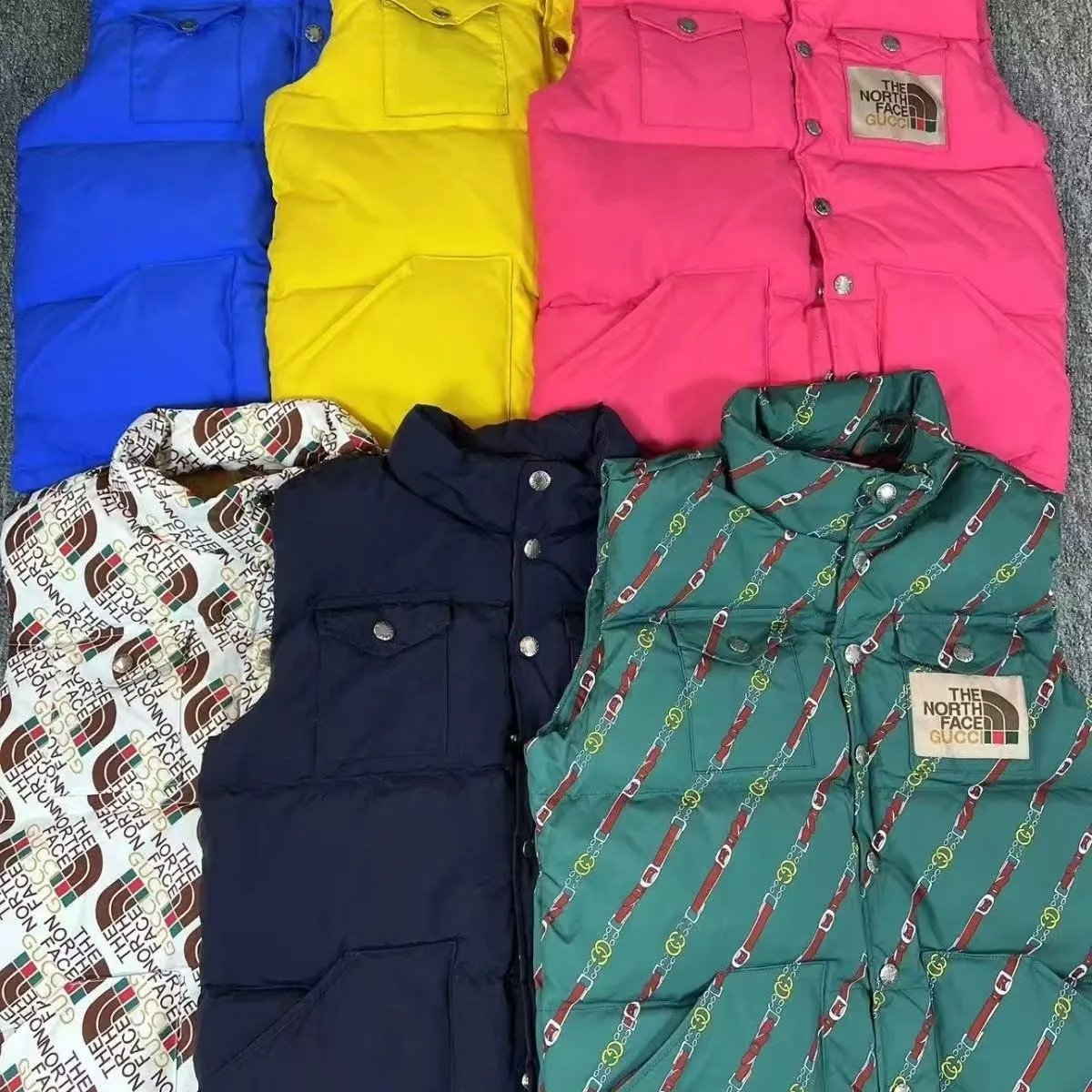 The North Face x Gucci Puffer Vest White Multicolor - 3