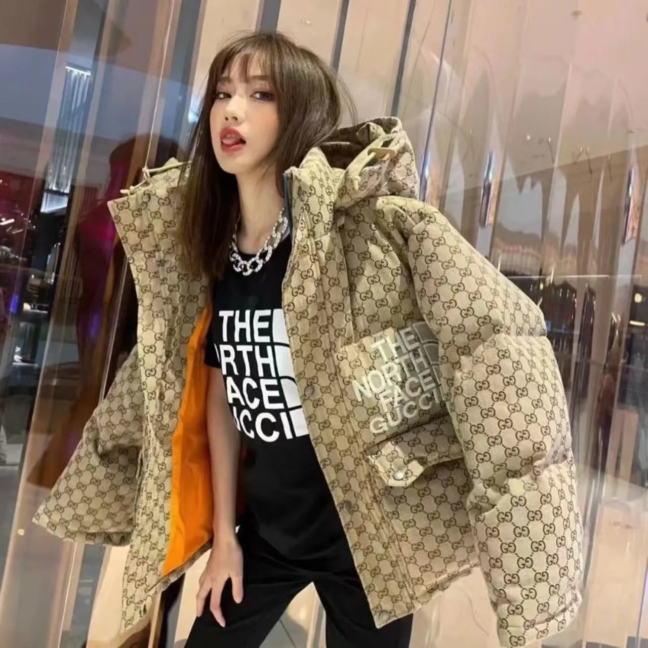 The North Face x Gucci Puffer Vest White Multicolor - 9