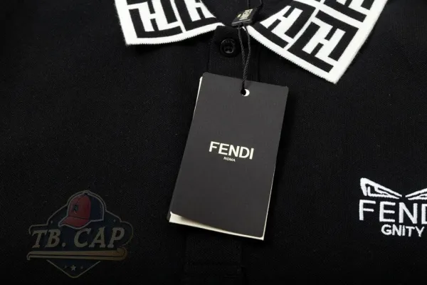 Fendi Ff Logo Collar Polo White Polo Shirt - 11