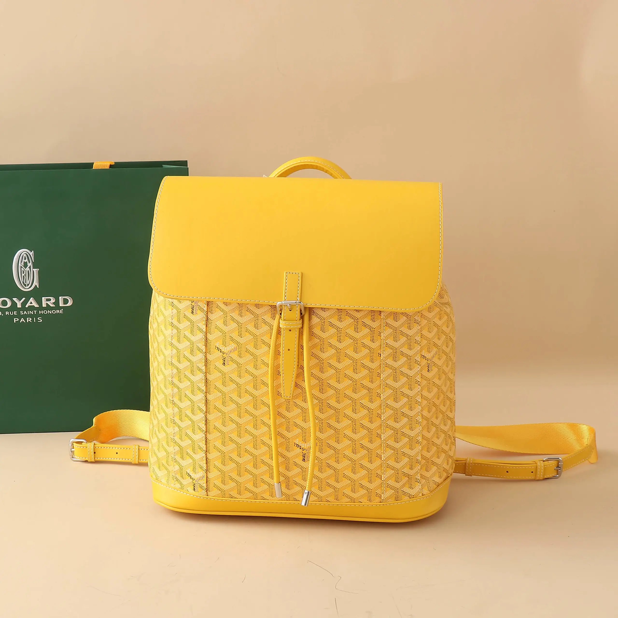 Yellow Geometric Backpack P240(2389-1) - Bag Spreadsheet, Bag Picks, Bag List - 142268