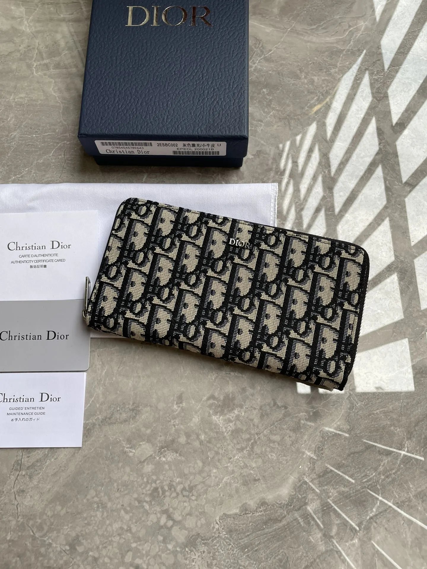 Dior Oblique Zip-Around Wallet