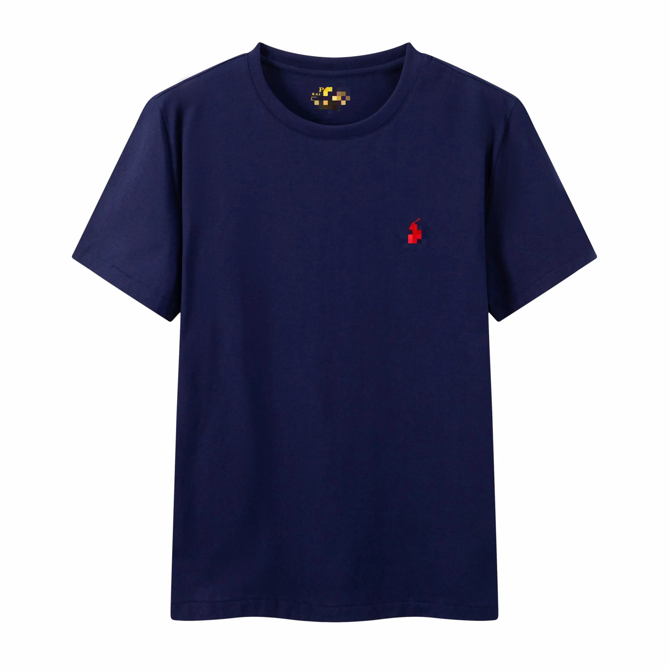 Summer classic Pony label cotton round neck solid color embroidered Tshirt 3