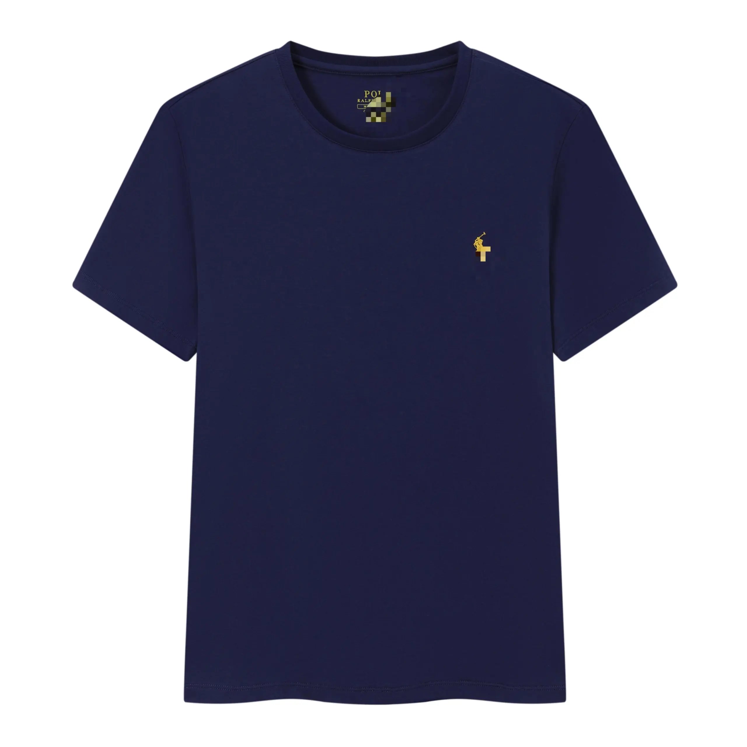 Summer classic Pony label cotton round neck solid color embroidered Tshirt 5