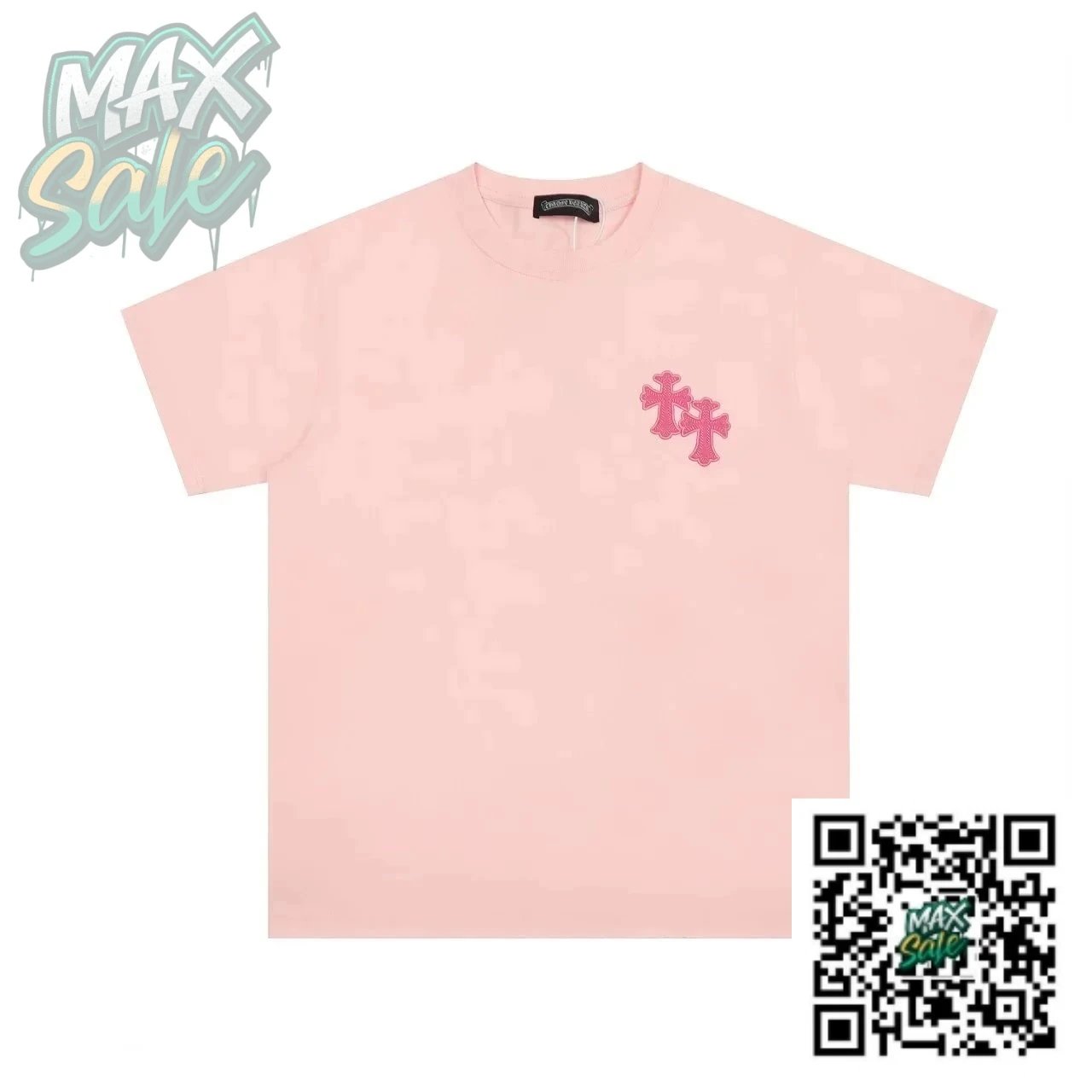 Chrome Hearts x MAX Sale Rainbow Cross T-Shirt White - 12