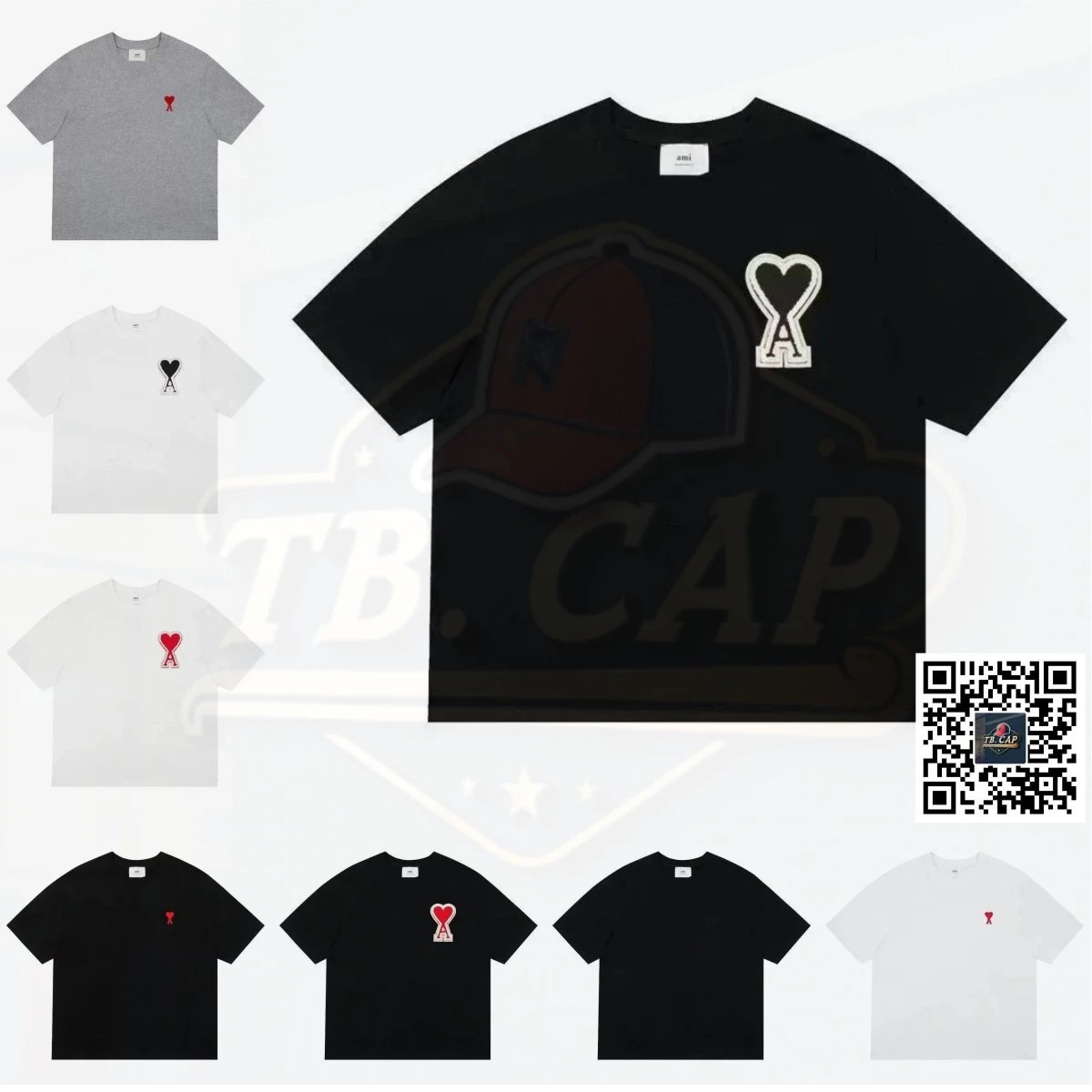 ami Paris Heart Logo T-Shirt [