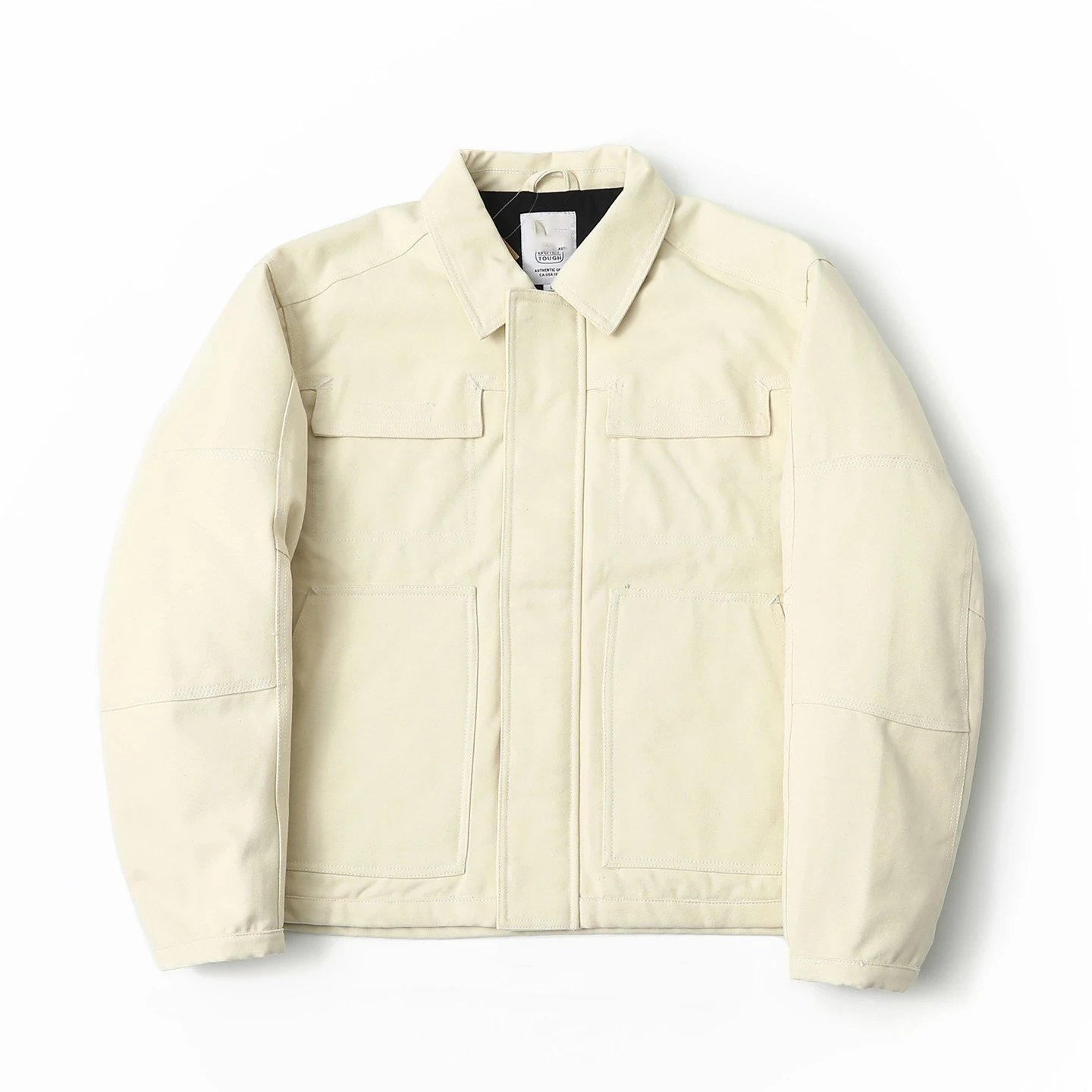 Embroidered Letter Logo Lapel Workwear Jacket photo 3