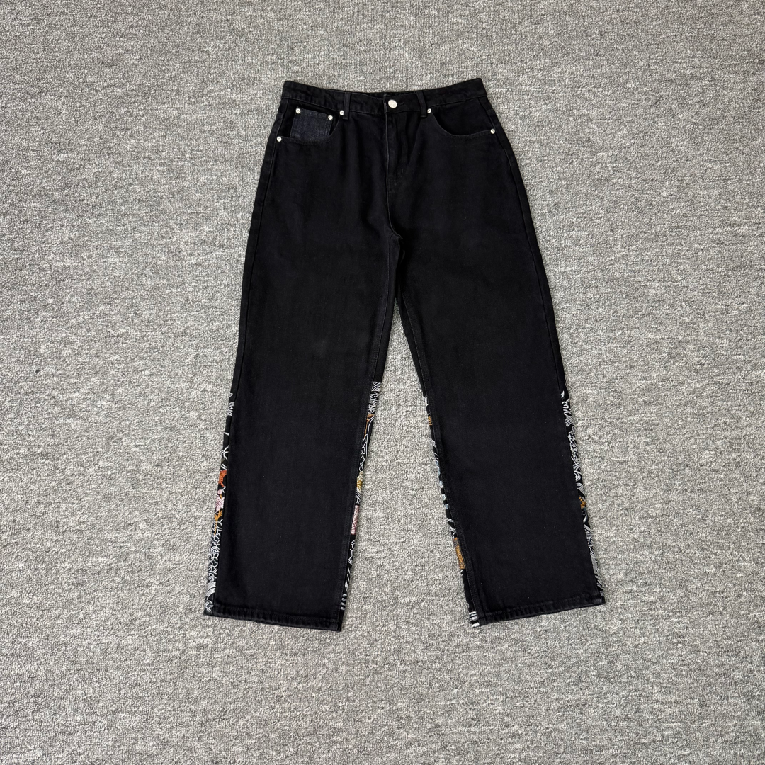 Wildlife & Bush Embroidery Denim Jeans