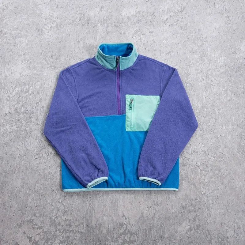 Half-Zip Jacket with Front Pocket Paneling
