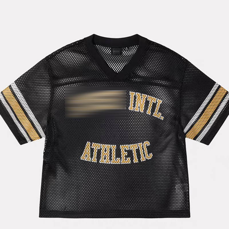 Large Mesh V-Neck T-Shirt
