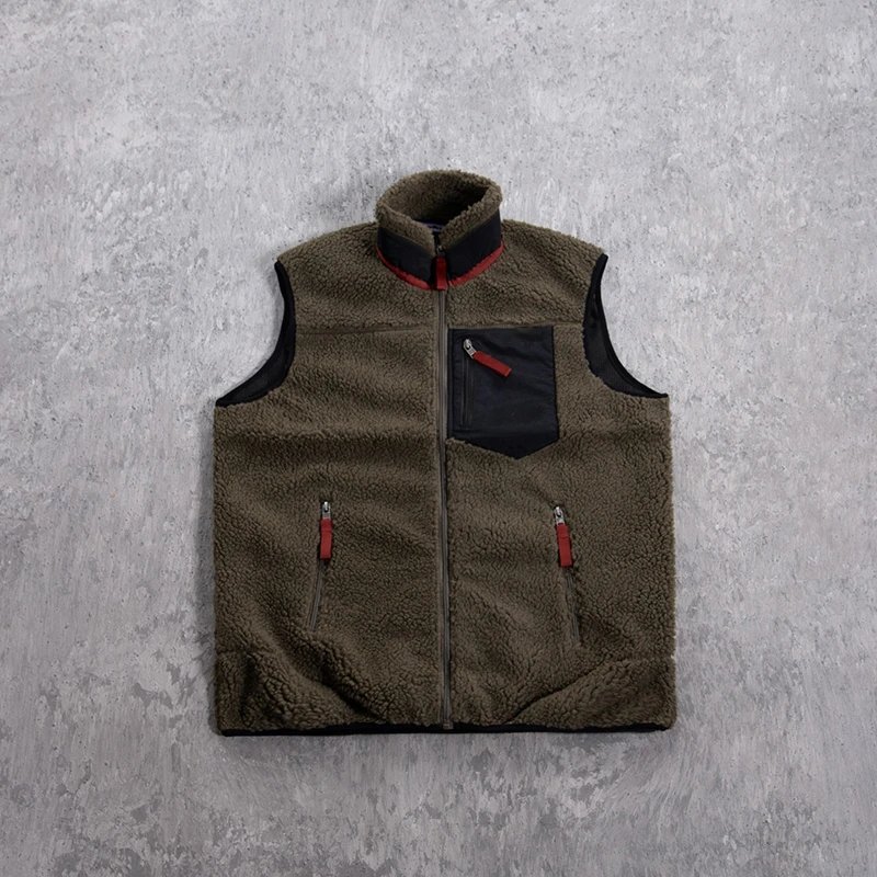 Sherpa Stand Collar Vest with Chest Pocket photo 7