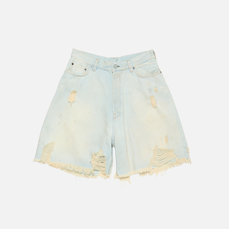 Wash Denim Shorts